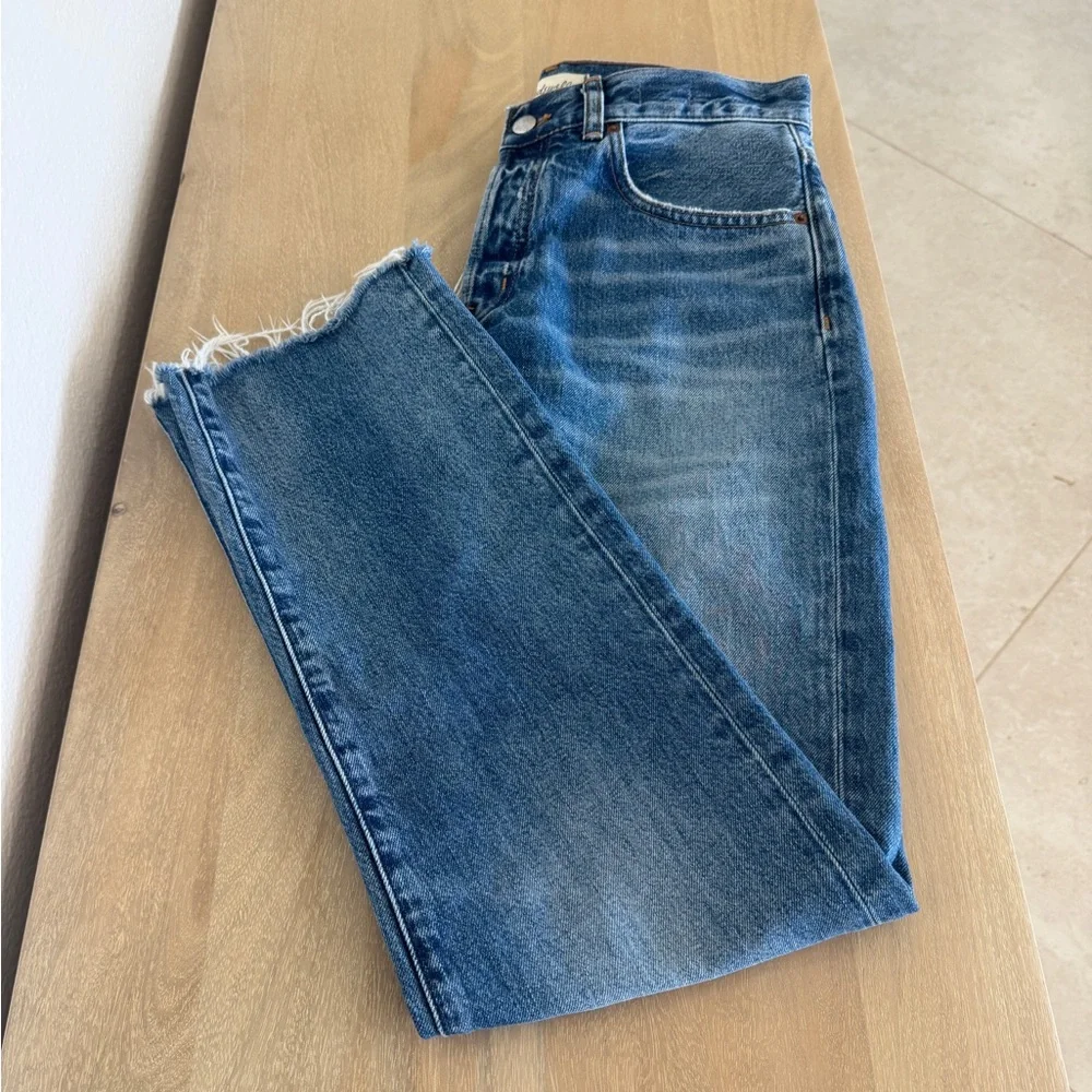 Madewell Women’s The Dean Easy Straight Jean, Monessen Wash, SIZE: 25 - Picture 14 of 16